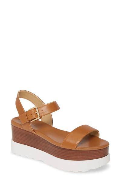 michael michael kors women's marlon strappy flatform sandals|Michael Kors flat sandals sale.